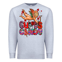 Heather Grey cupids candy olivia Premium Sweatshirt - OliviaCreatesArt