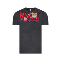 Vintage Black my cat is my valentine Vintage Tee - NancyCooperArtShop