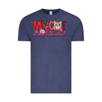 Vintage Denim my cat is my valentine Vintage Tee - NancyCooperArtShop