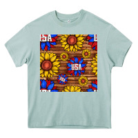 Arona usa sunflower seamless pattern Heavy Core Tee - BundleAndBundleShop