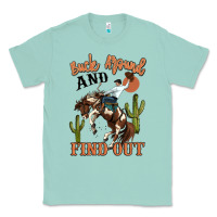 Seafoam buck around and find out rodeo cowboy Classic Tee - MaliasSmallBusiness