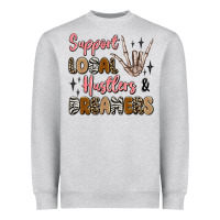 Heather Grey support local hustlers and dreamers Heavyweight Sweatshirt - Artiststas