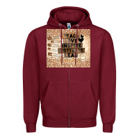 Burgundy black teacher Zipper Hoodie - TumblerDesignByShophia