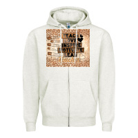 Oatmeal Heather black teacher Zipper Hoodie - TumblerDesignByShophia
