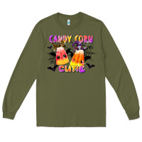 Army Green candy corn cute Long Sleeve Tee - LillyAllenDesigns