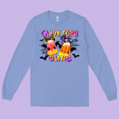 Candy Corn Cute Long Sleeve Tee Designed By Lillyallendesigns