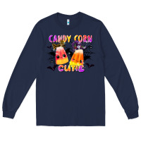 Navy candy corn cute Long Sleeve Tee - LillyAllenDesigns