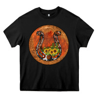 Black horseshoe circle Heavy Core Tee - JahusDesignShop