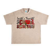French Oak santa s favorite coffee school secretary Urban Heavy Tee - MaliasSmallBusiness
