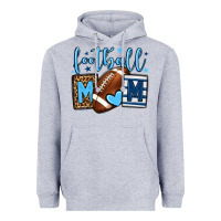 Heather Grey Football mom blue team color  mother's day Heavyweight Hoodie - HowdyJamesFarm