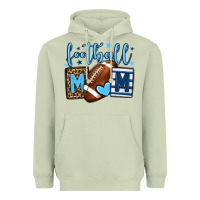 Matcha Football mom blue team color  mother's day Heavyweight Hoodie - HowdyJamesFarm