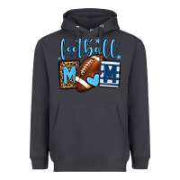 Smoke Football mom blue team color  mother's day Heavyweight Hoodie - HowdyJamesFarm