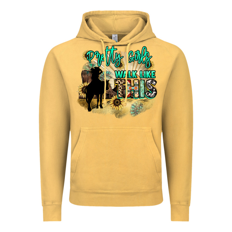 Pretty Girls Walk Like This Vintage Hoodie by NancyCooperArtShop | Teevron