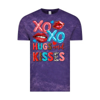 Cloud Purple xo xo hugs and kisses Vintage Tee - NancyCooperArtShop