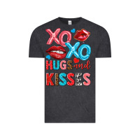 Vintage Black xo xo hugs and kisses Vintage Tee - NancyCooperArtShop