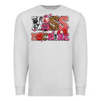 Dove Grey kiss machine with lips olivia Premium Sweatshirt - OliviaCreatesArt
