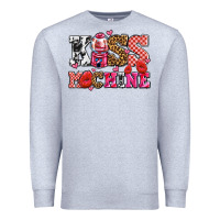 Heather Grey kiss machine with lips olivia Premium Sweatshirt - OliviaCreatesArt
