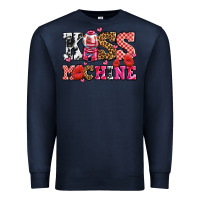 Navy kiss machine with lips olivia Premium Sweatshirt - OliviaCreatesArt