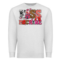 Oatmeal Heather kiss machine with lips olivia Premium Sweatshirt - OliviaCreatesArt