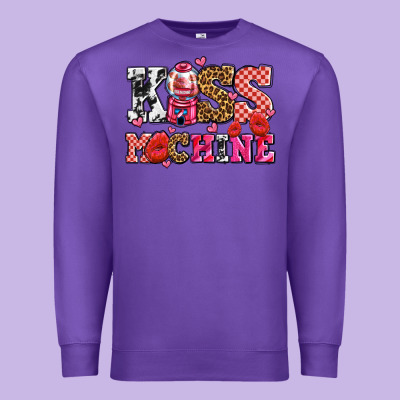 Kiss Machine With Lips Olivia Premium Sweatshirt Designed By Oliviacreatesart