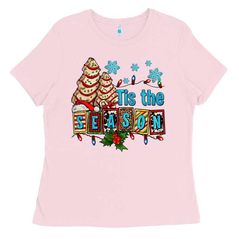 Tis The Season Christmas Tree Cake Ado Ladies Tee by AdoDesignShop | Teevron