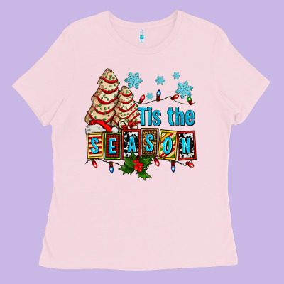 Tis The Season Christmas Tree Cake Ado Ladies Tee Designed By Adodesignshop