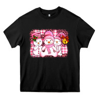 Black chillin pink   with my snowmies  ado Heavy Core Tee - AdoDesignShop