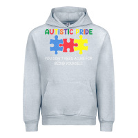 Heather Grey Autistic Pride Autism Awareness Urban Hoodie - CowhideDigitalArt