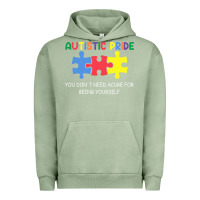 Pigment Oil Green Autistic Pride Autism Awareness Urban Hoodie - CowhideDigitalArt