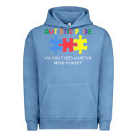 Pigment Pebble Blue Autistic Pride Autism Awareness Urban Hoodie - CowhideDigitalArt