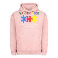 Pigment Salmon Autistic Pride Autism Awareness Urban Hoodie - CowhideDigitalArt