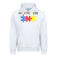 White Autistic Pride Autism Awareness Urban Hoodie - CowhideDigitalArt