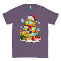 Lavender christmas tree with school bus Classic Tee - MaliasSmallBusiness