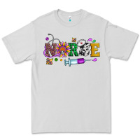 Dove Grey mardi gras nurse leopard cowhide glitter Premium Tee - Artiststas