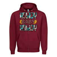 Burgundy Western Howdy Baby Howdy Zipper Hoodie - HowdyJamesFarm