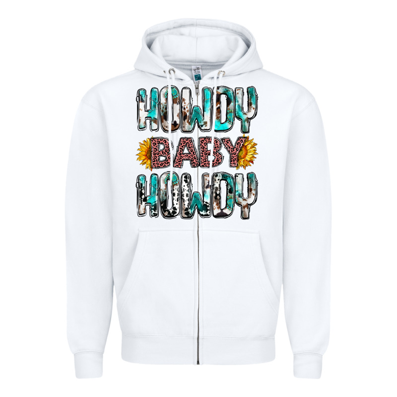 Western Howdy Baby Howdy Zipper Hoodie by HowdyJamesFarm | Teevron