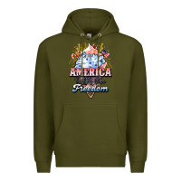 Army Green America ice cream Premium Hoodie - HowdyJamesFarm