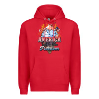 Red America ice cream Premium Hoodie - HowdyJamesFarm