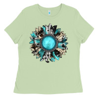 Matcha western sunflower gemstone Ladies Tee - JahusDesignShop