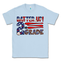 Dusty Blue batter up 2nd grade Classic Tee - JahusDesignShop