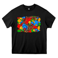 Black autism heart background Heavy Core Tee - AdoDesignShop