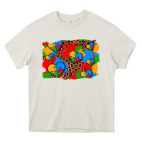 Cream autism heart background Heavy Core Tee - AdoDesignShop