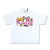White pre k princess Urban Heavy Tee - NancyCooperArtShop