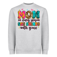 Heather Grey mom in every season she shines with grace Heavyweight Sweatshirt - Artiststas
