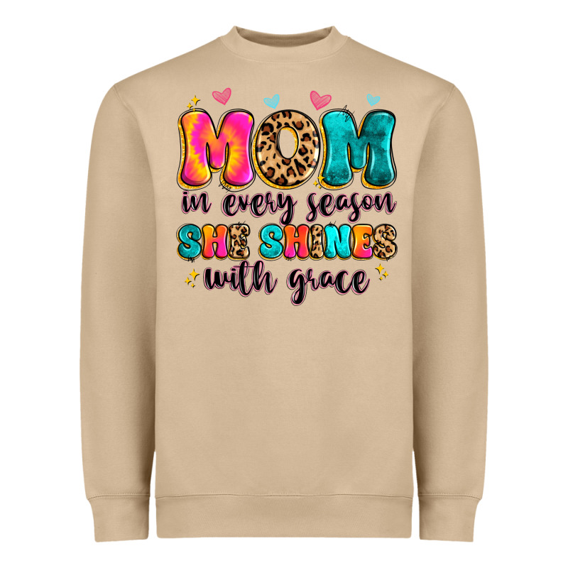 Mom In Every Season She Shines With Grace Heavyweight Sweatshirt by Artiststas | Teevron