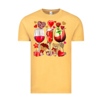 Vintage Mustard valentines day wine glasses Vintage Tee - NancyCooperArtShop