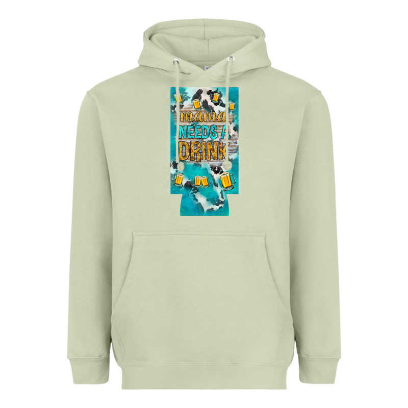 Mama Needs A Drink Slim Can Cooler Mother's Day Heavyweight Hoodie by HowdyJamesFarm | Teevron