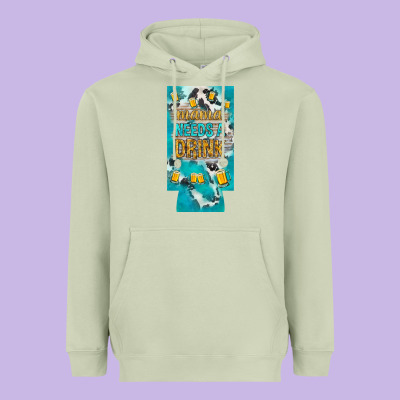 Mama Needs A Drink Slim Can Cooler Mother's Day Heavyweight Hoodie Designed By Howdyjamesfarm