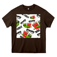 Chocolate Brown bookworm seamless pattern Heavy Core Tee - BundleAndBundleShop