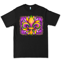 Black mardi gras fleur de lis sunflower leopard Premium Tee - Artiststas